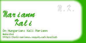 mariann kali business card